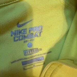 Nike Pro Combat Dri-FIT Yellow Top #pullover #long sleeve  #sweatshirt